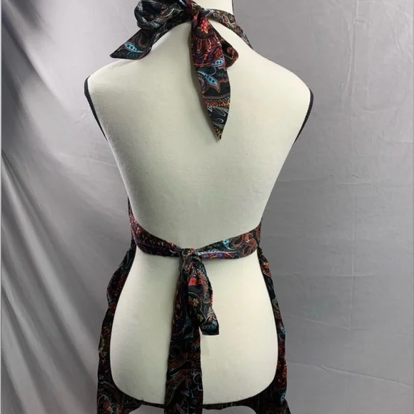 Boho Print Tie Backless Halter Top & Shorts - Picture 3 of 4